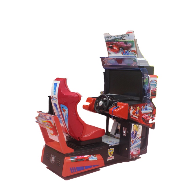 Best quality car racing video games kids coin operated game machine car racing with large screen for indoor playground