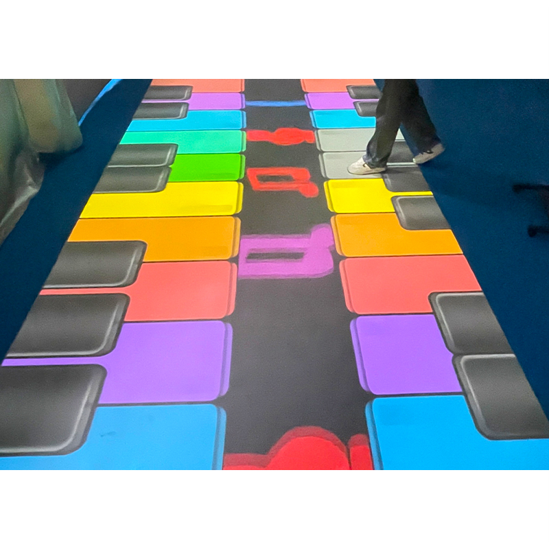 cheap price large size high accuracy 3D AR interactive  floor projector game 3D digital dance floor piano simulator for kids