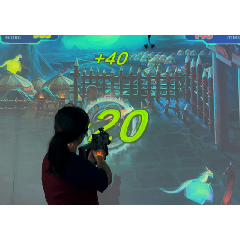 Interactive 3d video wall game Interactive projection Wall Game ball hitting game software kids soft playground equipment